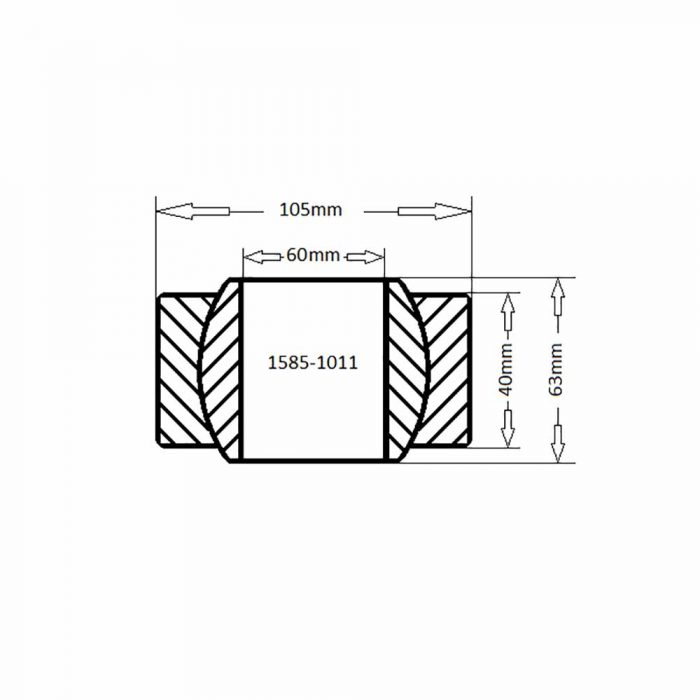 Lower centre spherical bearing ID 60mm - Image 2