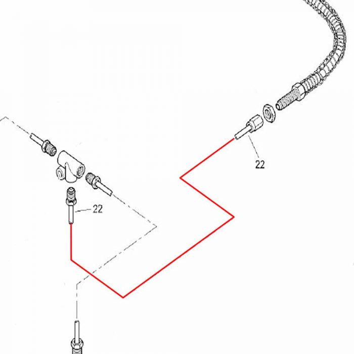 Brake pipe - flexi to front axle - Image 3