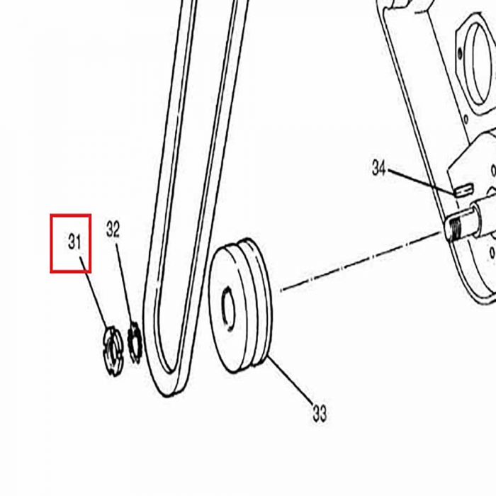 1701-118 Vibrator shaft locknut