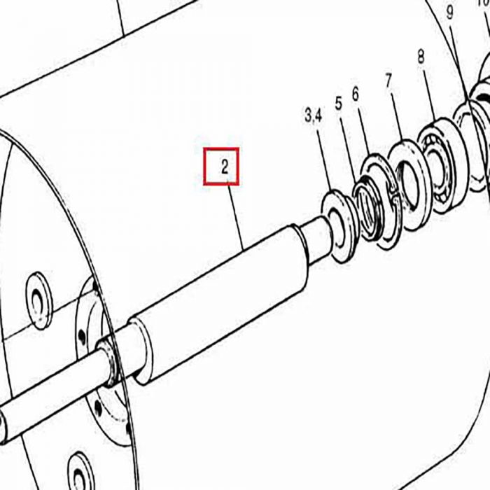 1701-328 Drum roller shaft