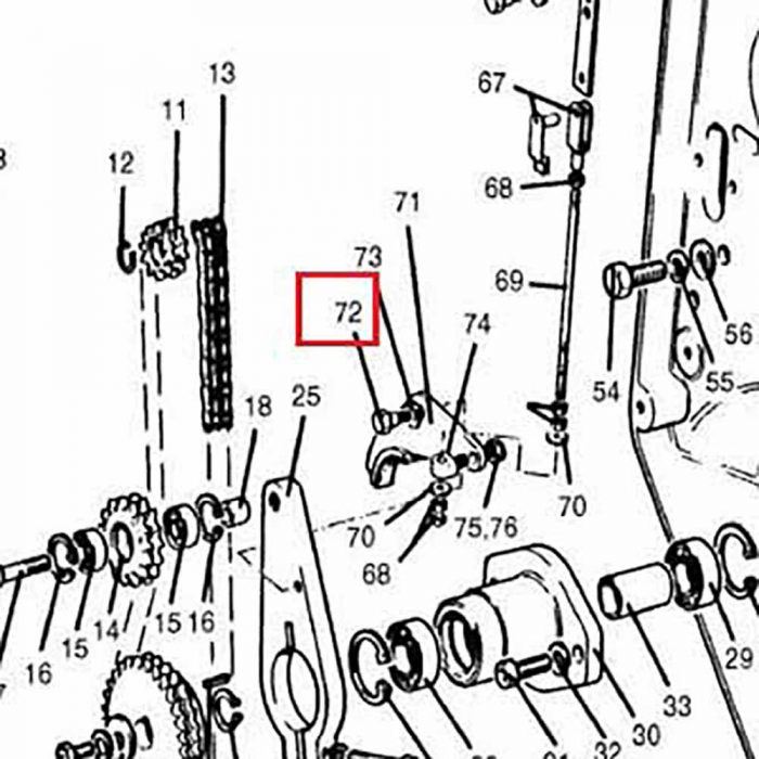 1714-128 Brake lever pivot pin