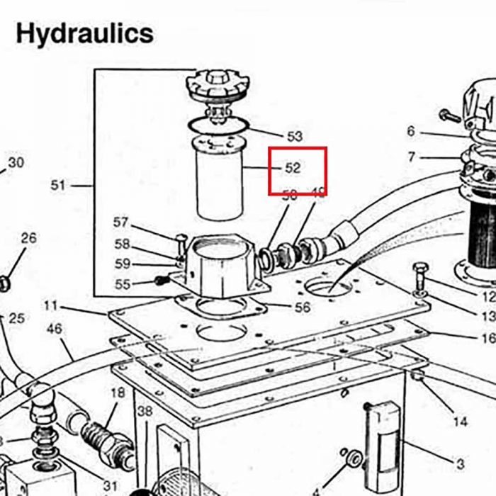 800-519 Hydraulic filter & seal (118mm long alu case)