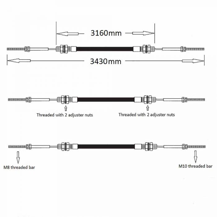 Handbrake cable SX3000 approx after 2002 - Image 2