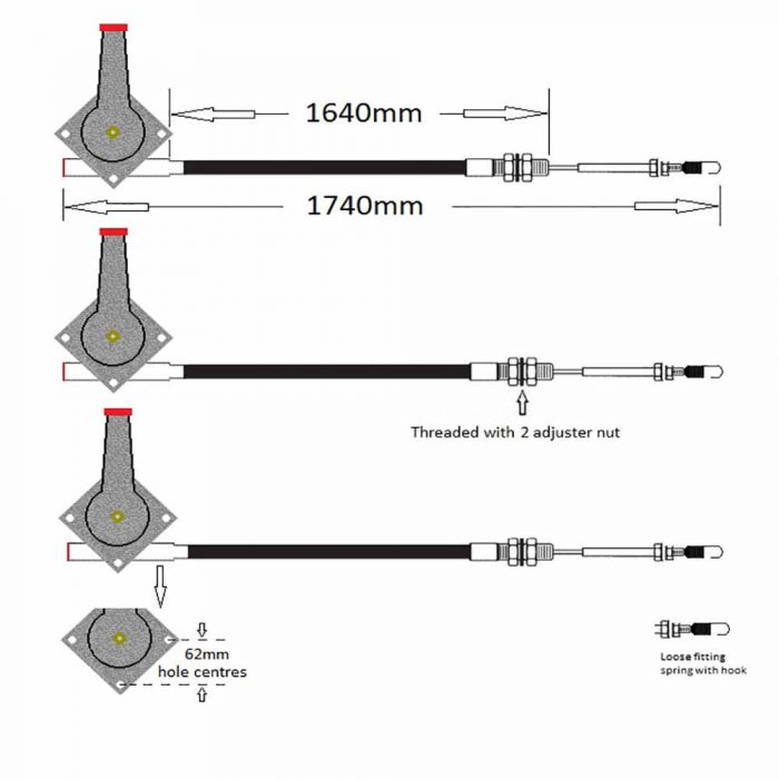 Hand throttle assembly HD1000 non genuine - Image 2