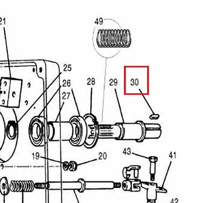 MS140-54 Feather key for clutch shaft