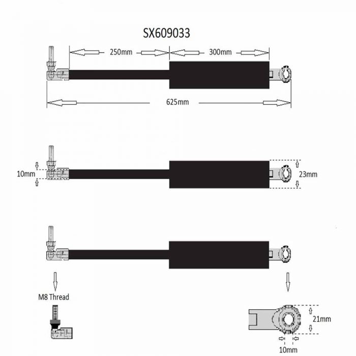 Bonnet gas strut