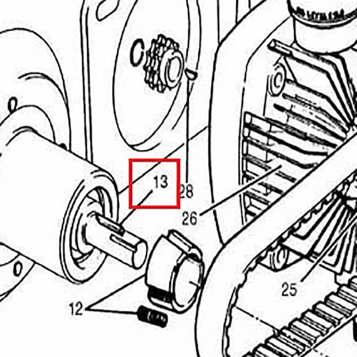 MS140-54 Feather key for clutch shaft - Image 3