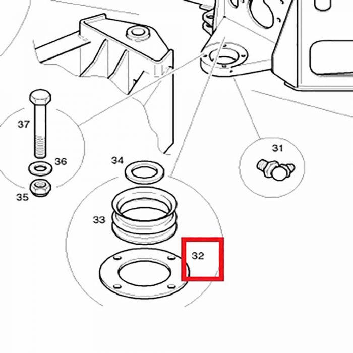 Lower clamp plate 2-3 ton dumper