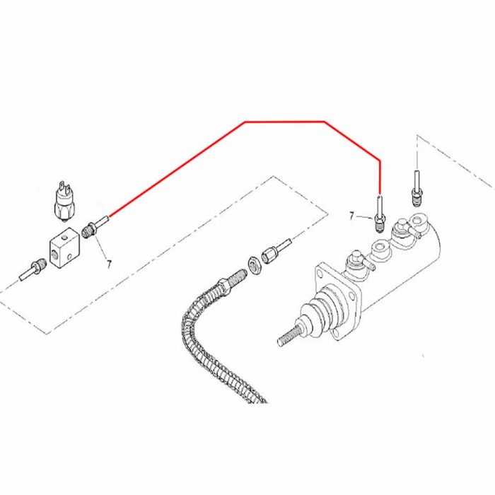 Brake pipe (Dana spicer axle dumper only)