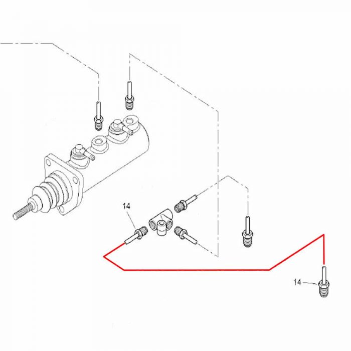 Brake pipe (Dana spicer axle dumper only)