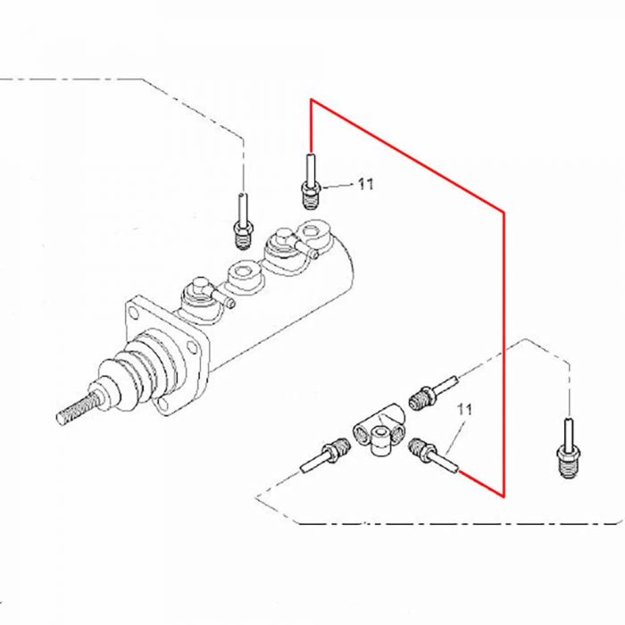Brake pipe (Dana spicer axle dumper only)