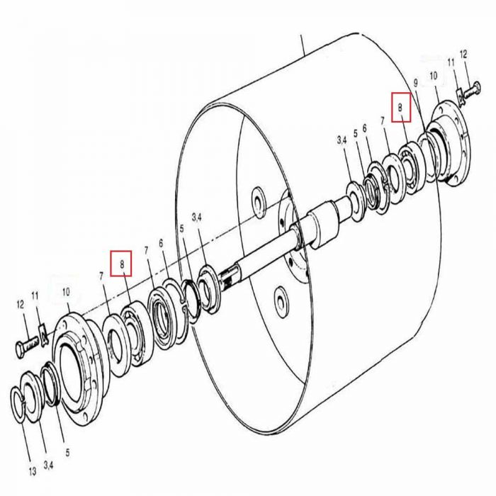 1701-253 Vib shaft bearing