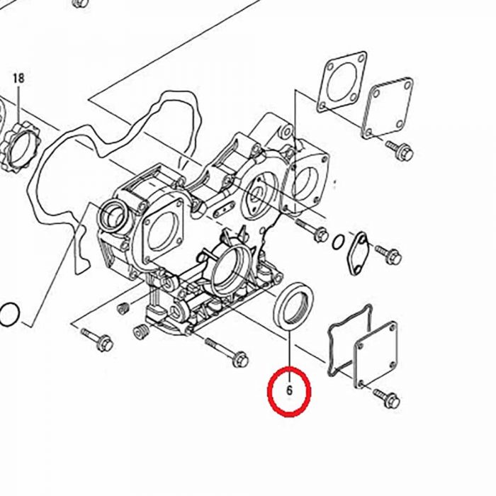 6 - Front crankshaft seal