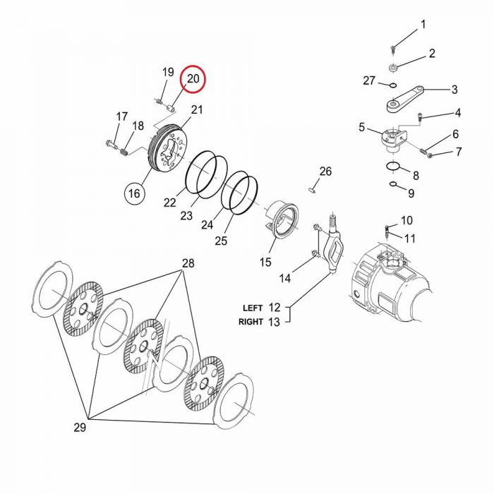 Spring on adjuster bolt for piston