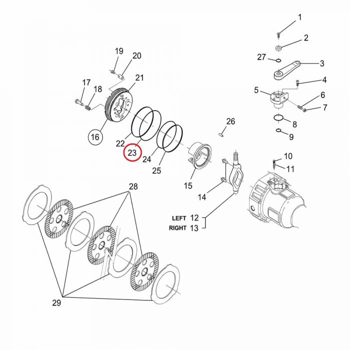Brake piston o'ring
