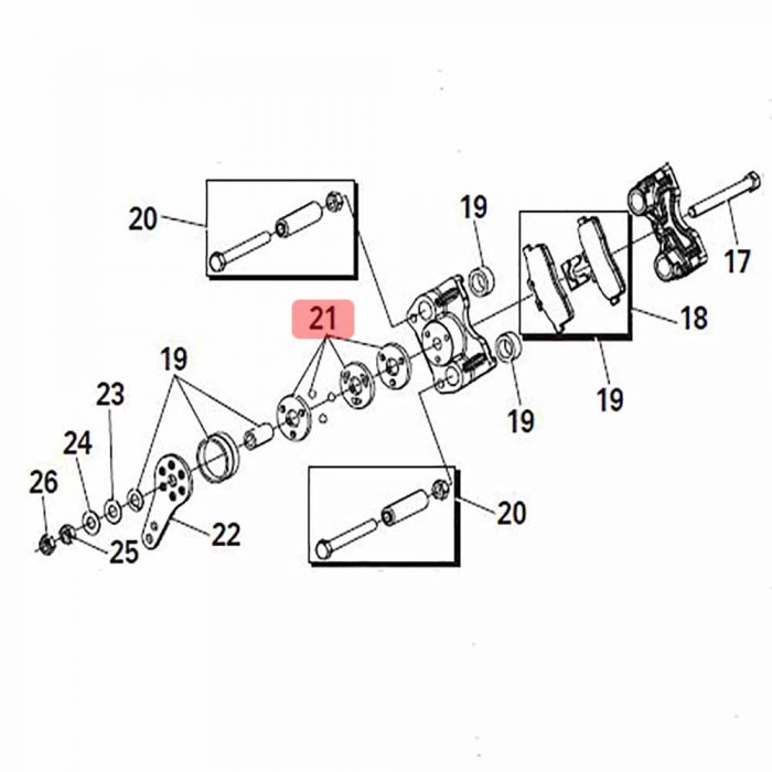 Cam assembly for Thwaites 102464 n/type caliper