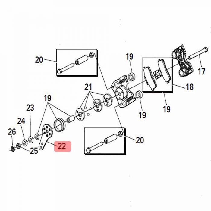 Lever for Thwaites 102464 n/type caliper
