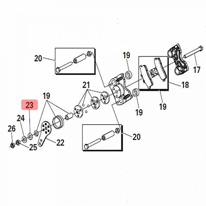 Washer for Thwaites 102464 n/type caliper