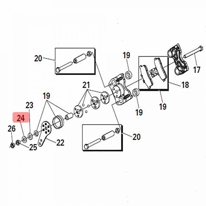 Washer for Thwaites 102464 n/type caliper