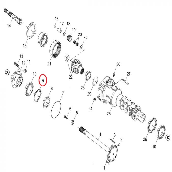 Hub tab washer