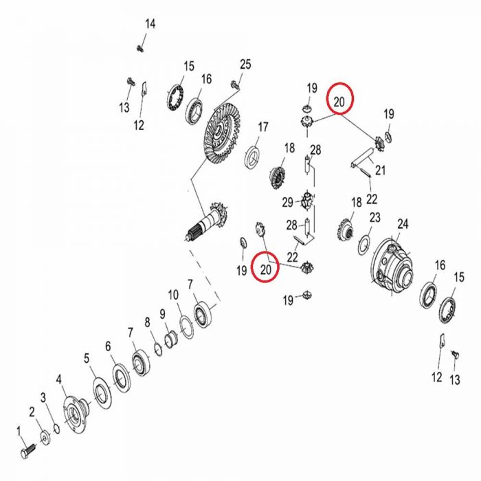 Small diff pinion (EACH)