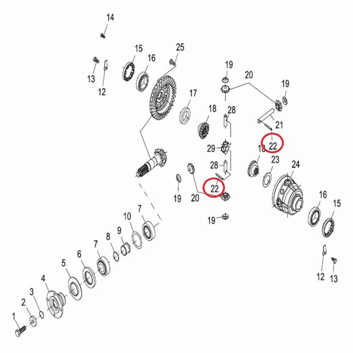 Diff roll pin