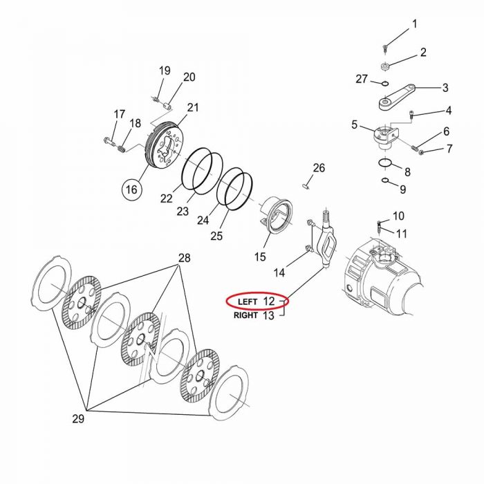 LH brake cam