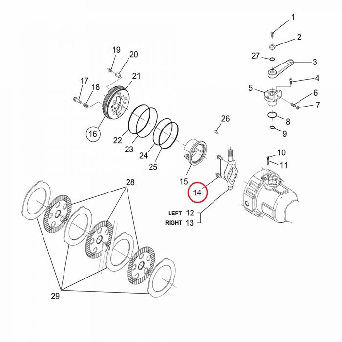 Brake cam pusher