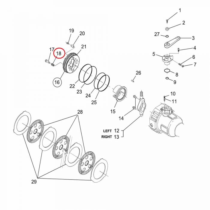 Spring for piston adjuster bolt