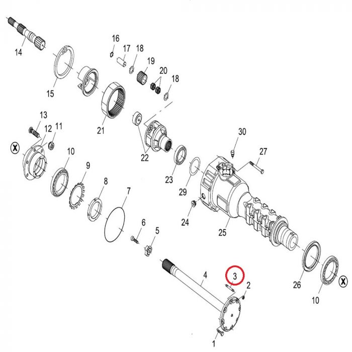 Half shaft stud (EACH)