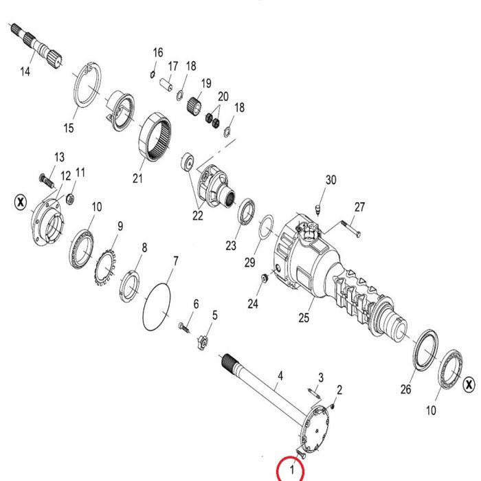 Half shaft locking bolt (EACH)