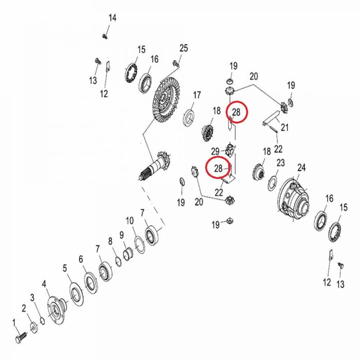 Diff cross shaft (EACH)