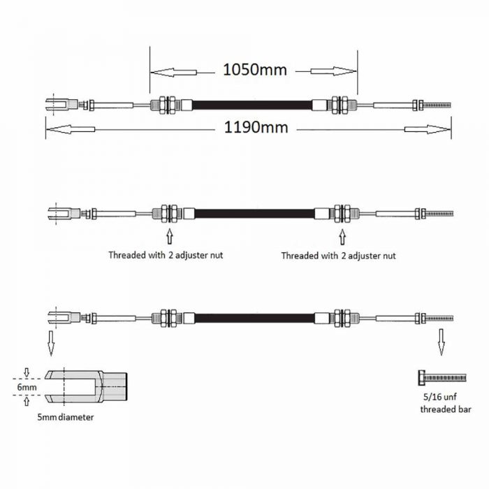 Throttle cable 47" - Image 2