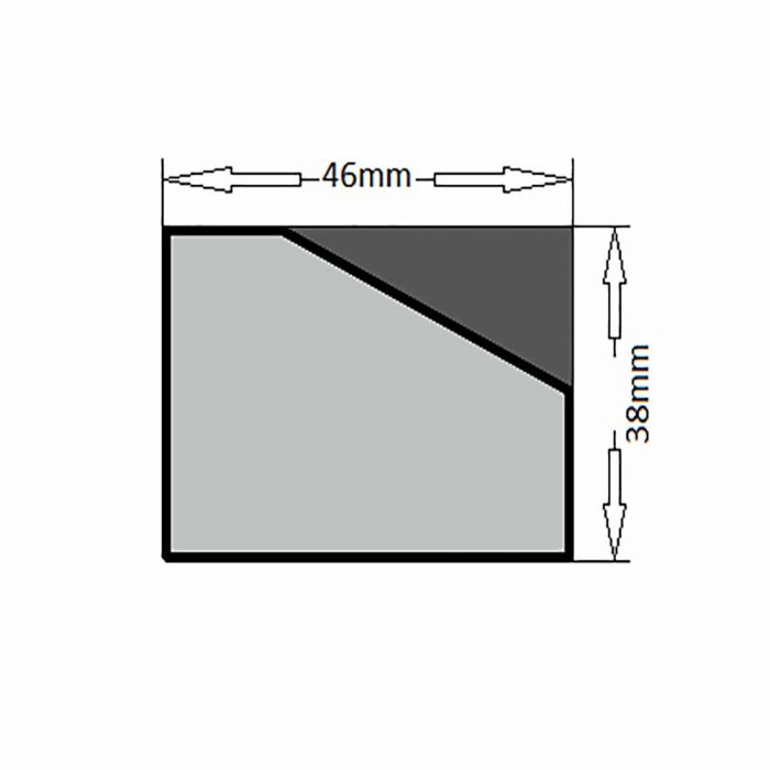 Handbrake pads (small rectangle 46 x38mm) - Image 2