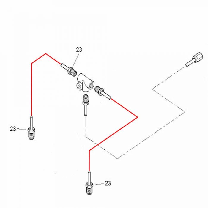 Brake pipe (Dana spicer axle dumper only)