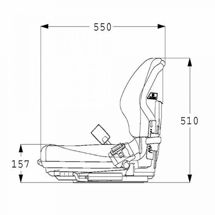 Grammer MSG20 seat PVC covering - Image 2