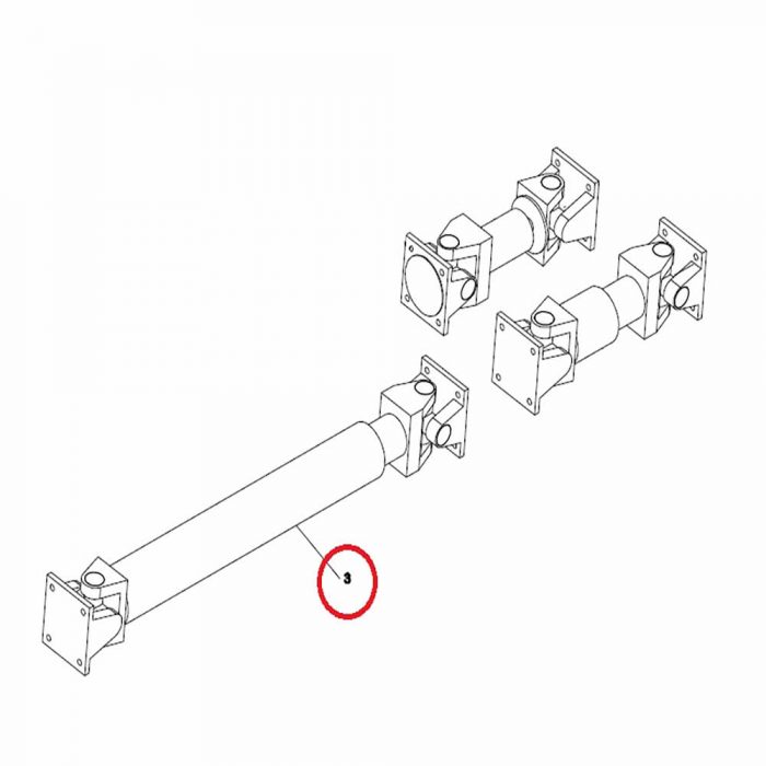Propshaft - dropbox to front axle