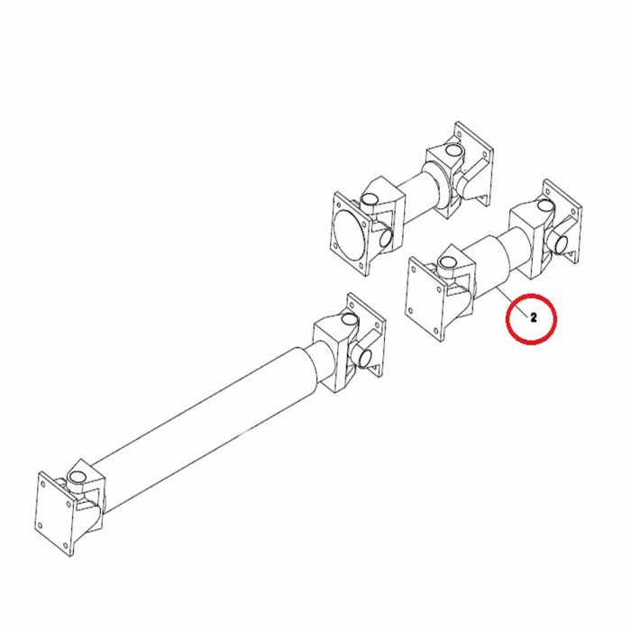 Propshaft - dropbox to rear axle