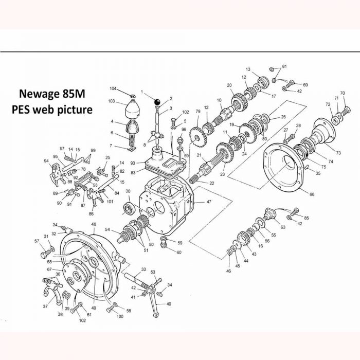 Newage 85M Gearbox Drawing for Download