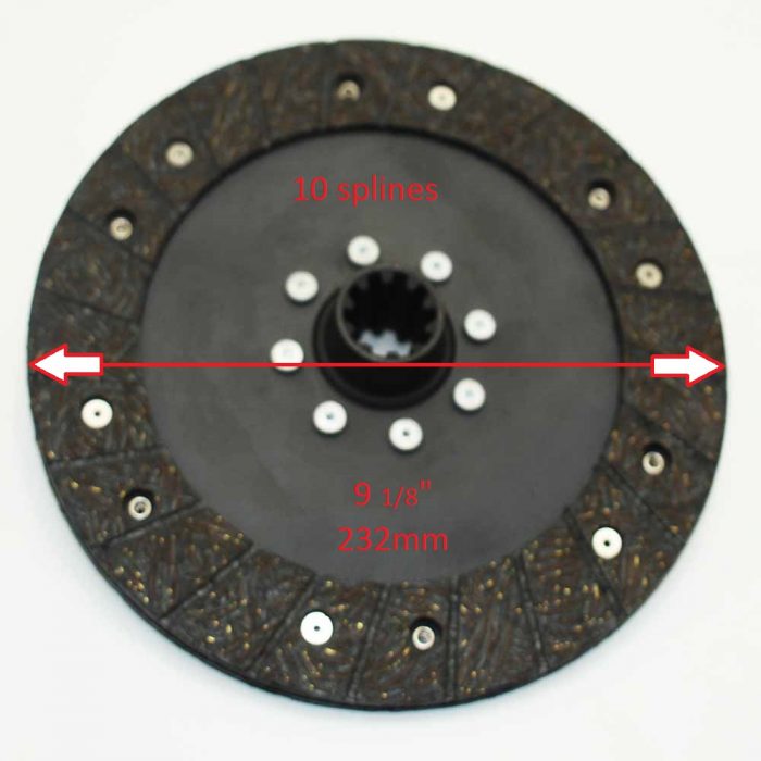 9" Dumper clutch plate
