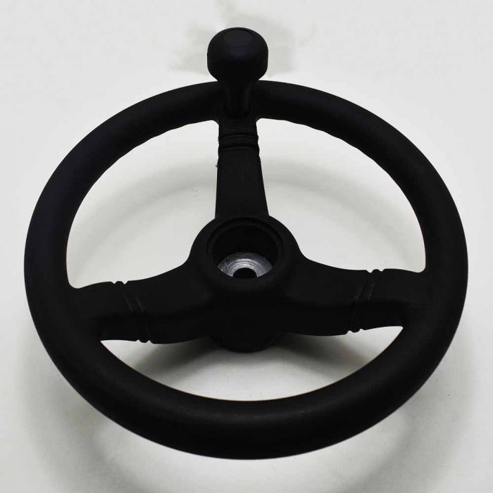 14" Steering wheel c/w Integrated wheel spinner 19mm spline