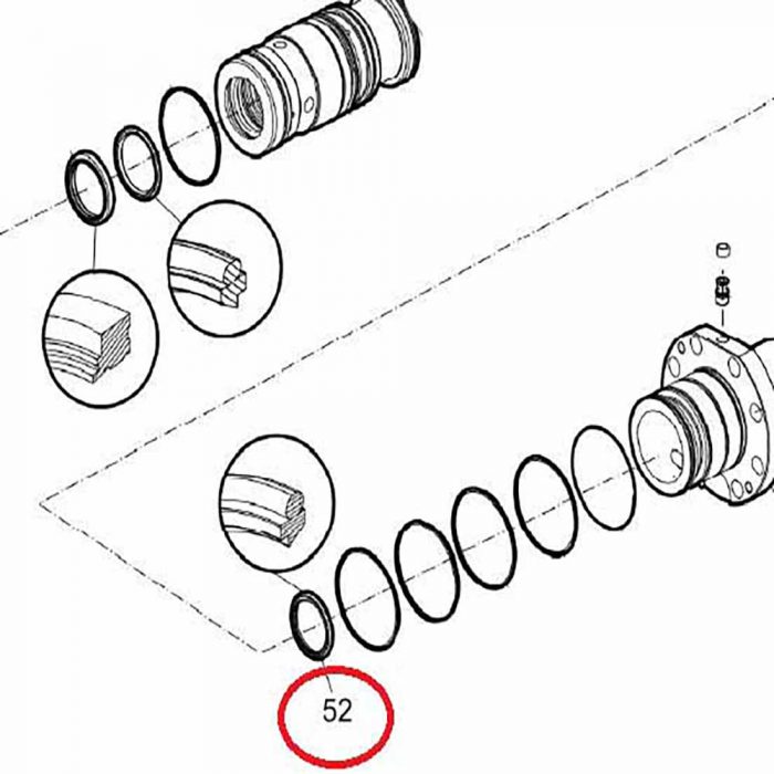 Piston seal - (contained in SB152 seal kit)