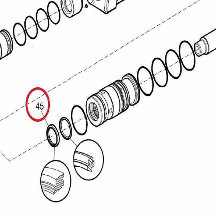 Wiper seal - (contained in SB152 seal kit)