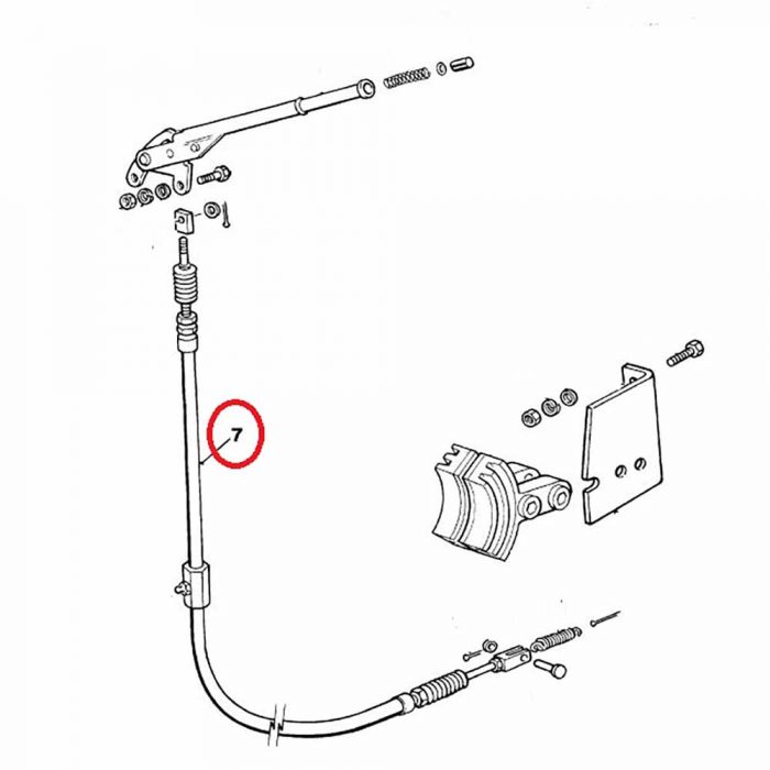 Handbrake cable 4B2000