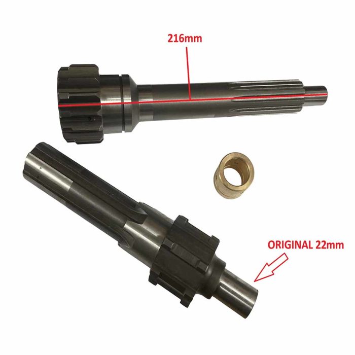 Shaft kit 22mm end - 216mm Input shaft
