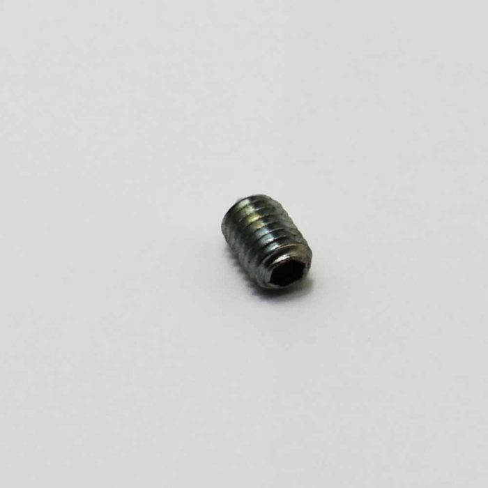 Grub screw for lock plunger in canopy