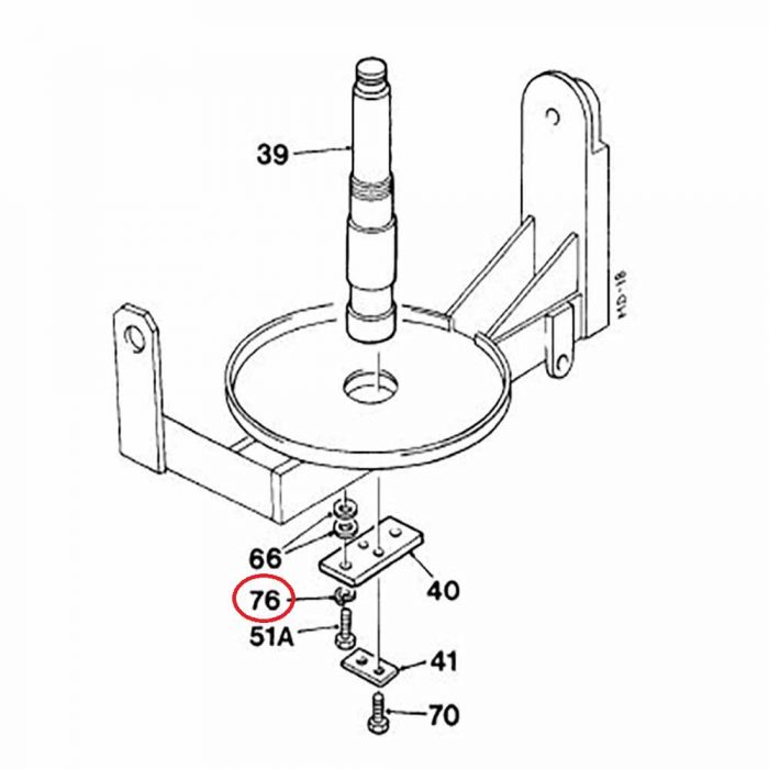 Winget mixer 100T drum flange spring washer