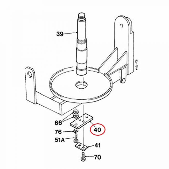 Winget mixer 100T drum shaft flange