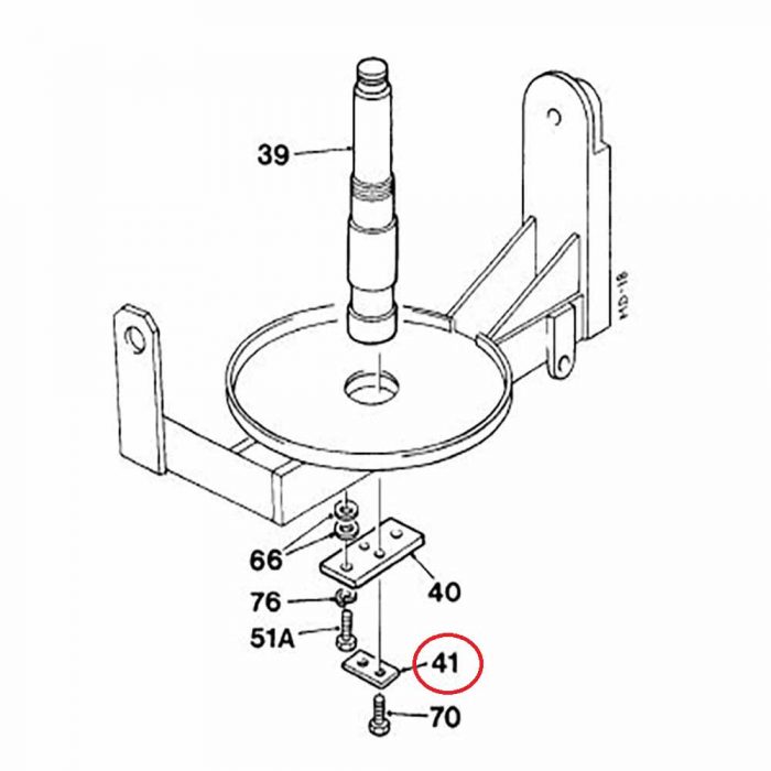 Winget mixer 100T drum shaft flange tab washer