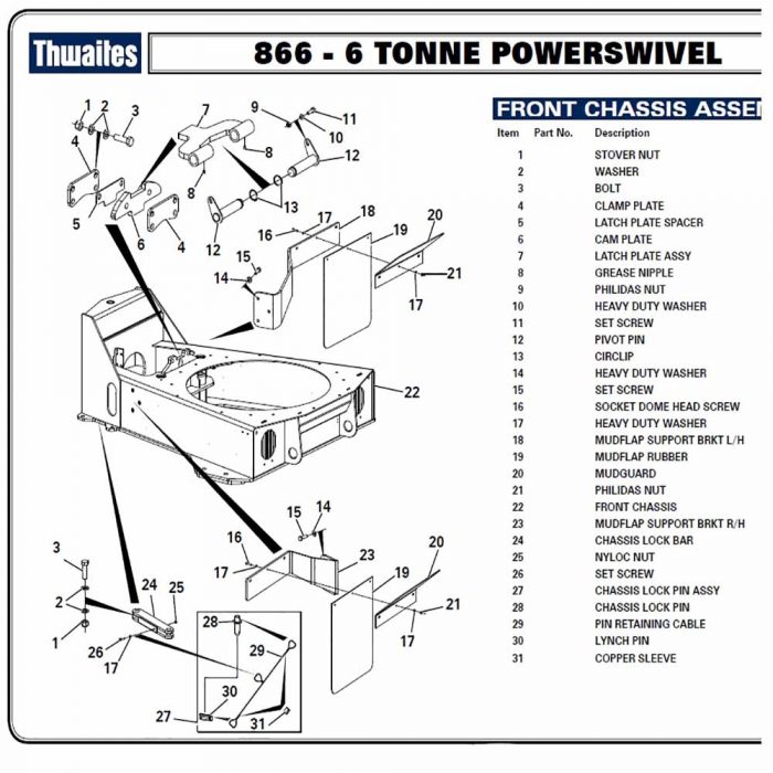 Mach 866 Powerswivel parts book for download